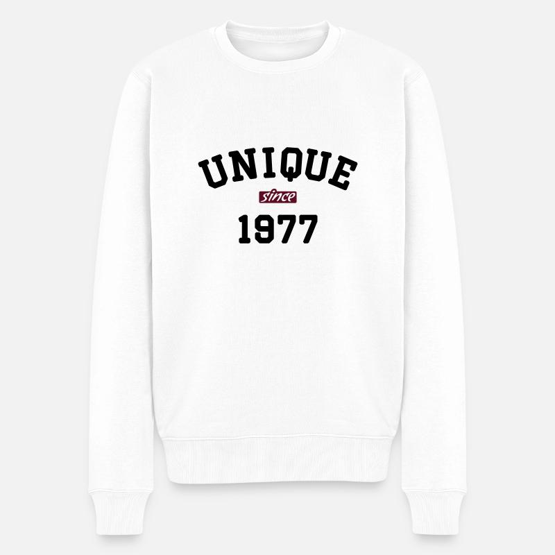 Unique Since 1977 - Männer Premium Bio Pullover - Weiß