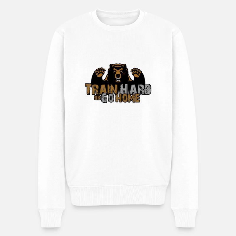 Training Bear - Männer Premium Bio Pullover - Weiß