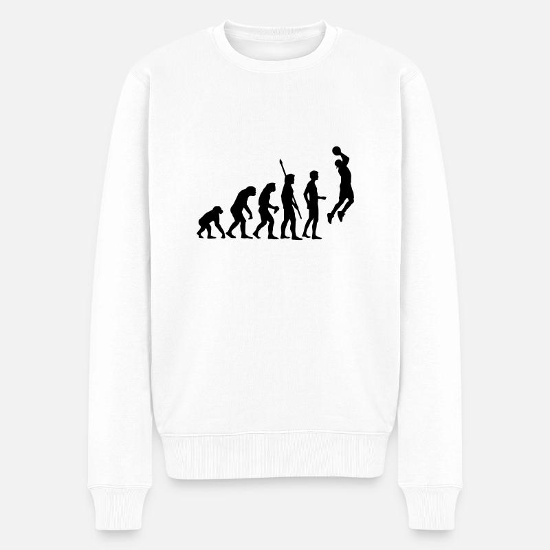 evolution_basketball_b_1c - Pull Premium bio Homme - blanc