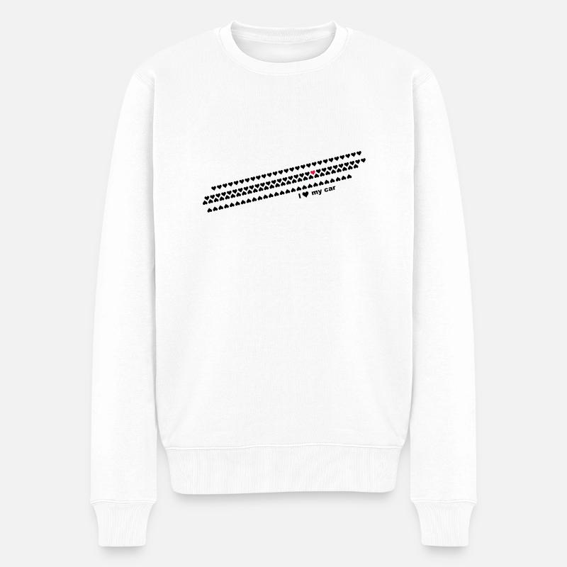 i love my car - Pull Premium bio Homme - blanc