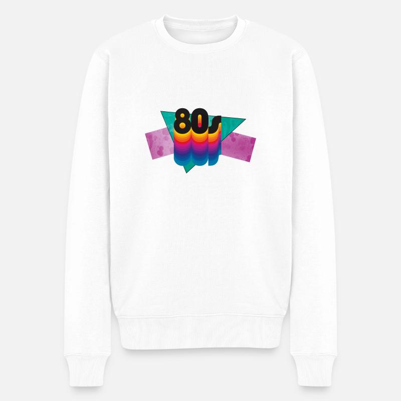 80s II - Pull Premium bio Homme - blanc