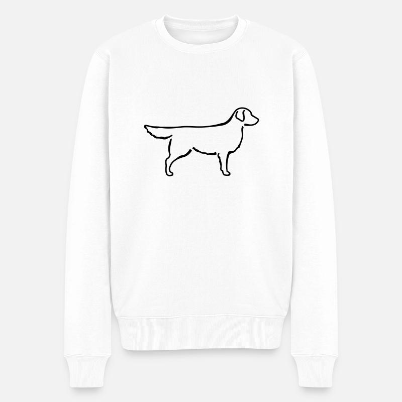 Golden Retriever - Pull Premium bio Homme - blanc
