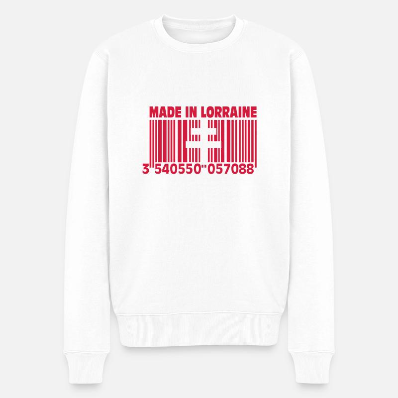 Made in Lothringen II - Männer Premium Bio Pullover - Weiß