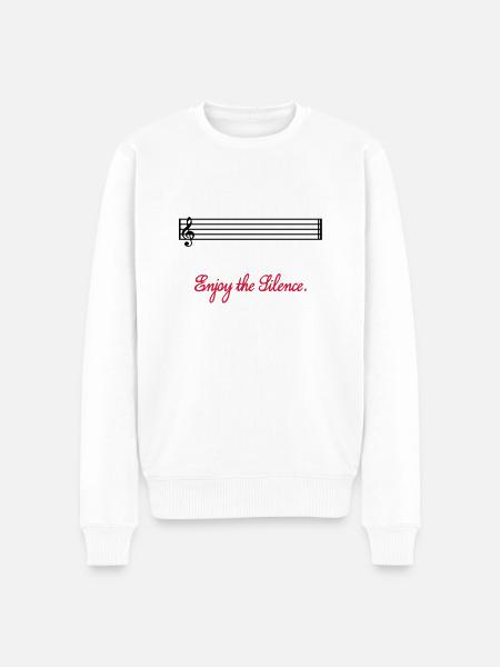 enjoy the silence - Men's Premium Organic Jumper - white