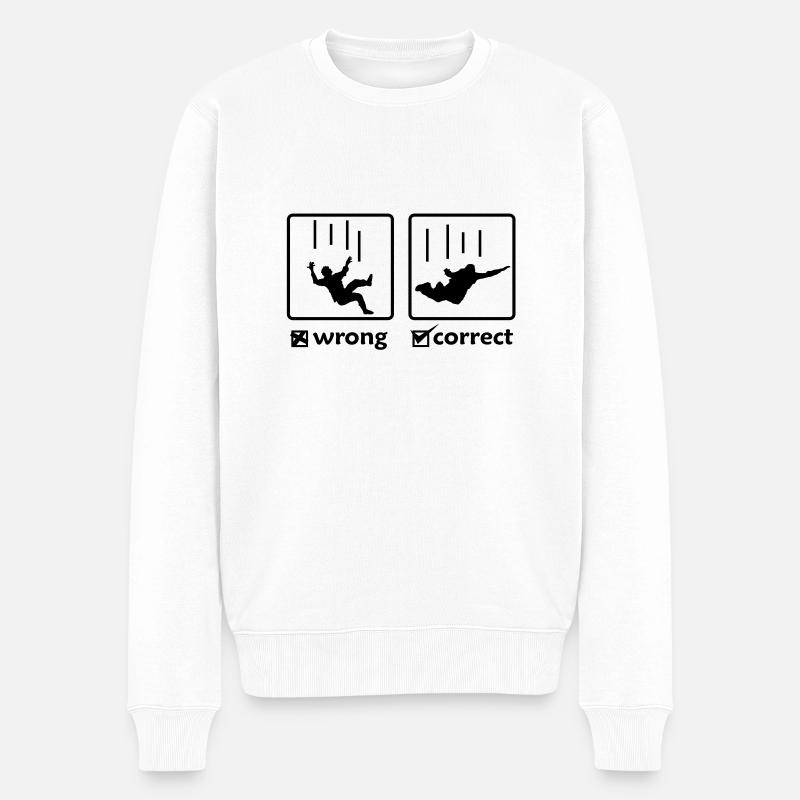 CHUTE LIBRE - bon / mauvais - Pull Premium bio Homme - blanc