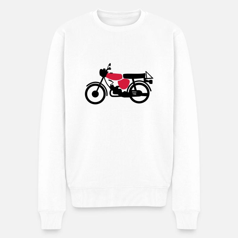 Fahrzeug - Simson S51 - Männer Premium Bio Pullover - Weiß