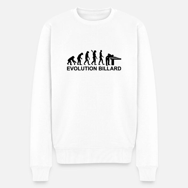 Billard - Männer Premium Bio Pullover - Weiß
