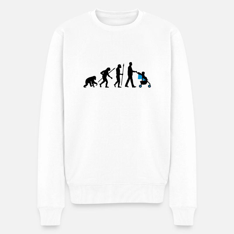 evolution_kinderkarre_032014_mann_b_2c - Männer Premium Bio Pullover - Weiß