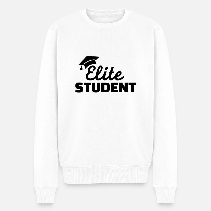 Elite Student - Pull Premium bio Homme - blanc