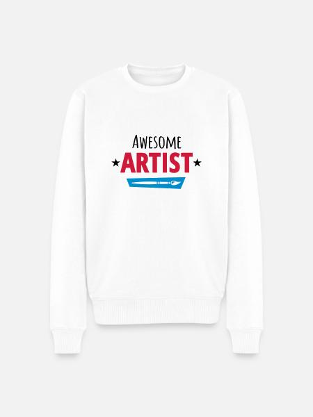 Artiste - Pull Premium bio Homme - blanc