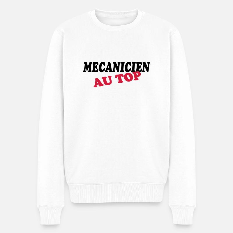 Mécanicien au top - Pull Premium bio Homme - blanc