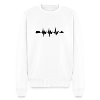 Arrow Beat - Pull Premium bio Homme - blanc - Devant - Thijin (182cm)