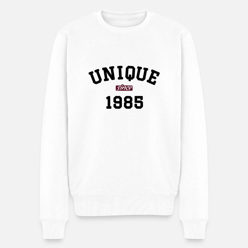 Unique Since 1985 - Männer Premium Bio Pullover - Weiß