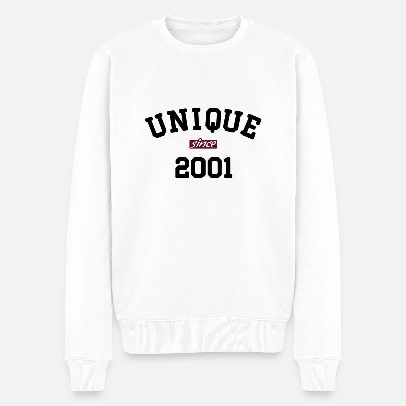 Unique Since 2001 - Männer Premium Bio Pullover - Weiß