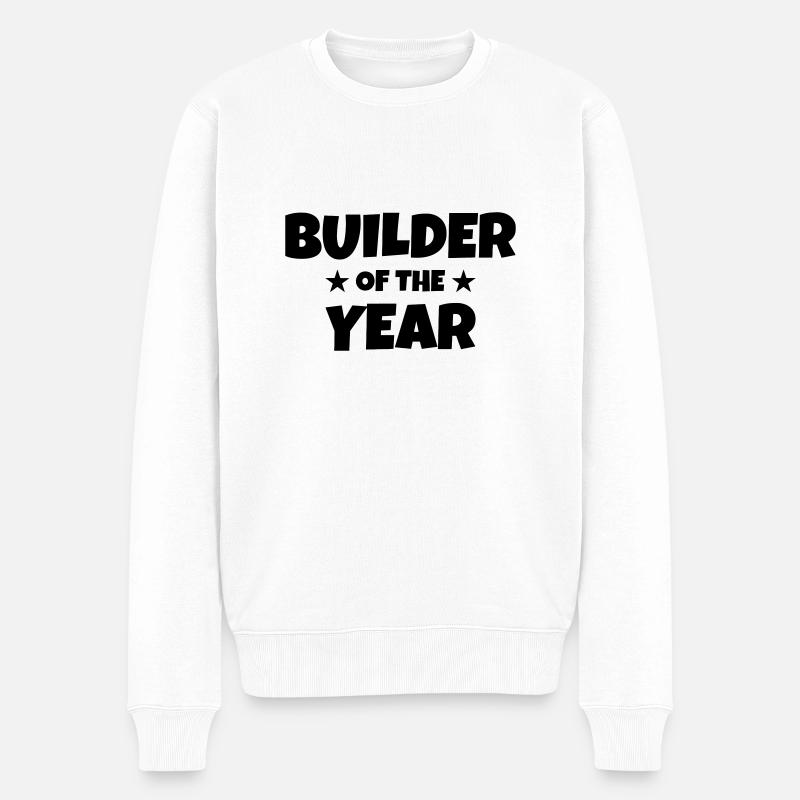 manoeuvre / chantier / bâtiment / ouvrier - Pull Premium bio Homme - blanc