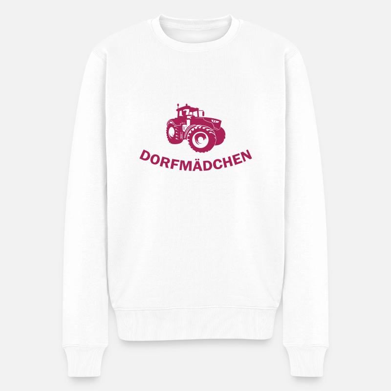 dorfmaedchen - Männer Premium Bio Pullover - Weiß