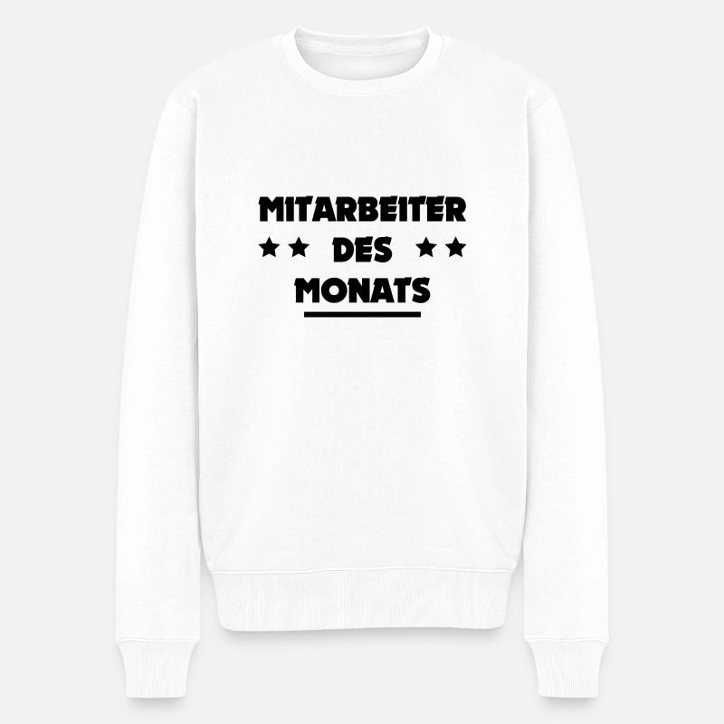 Mitarbeiter des Monats - Männer Premium Bio Pullover - Weiß