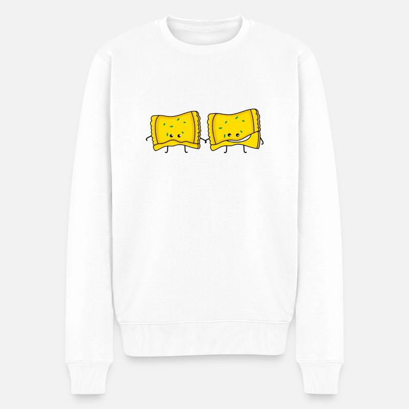 Maultaschen Paare - Männer Premium Bio Pullover - Weiß