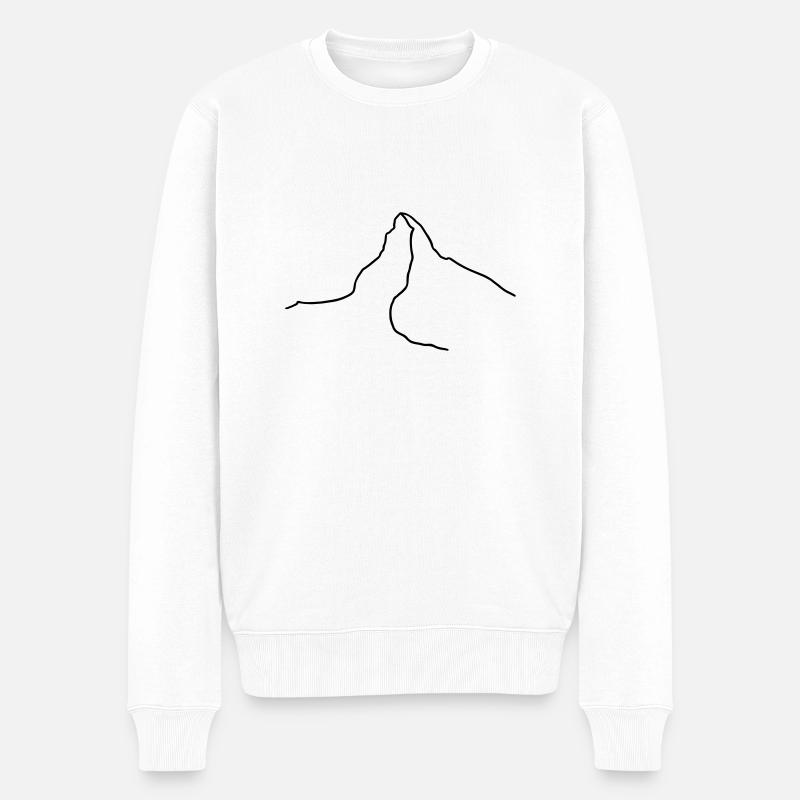 Matterhorn - Männer Premium Bio Pullover - Weiß