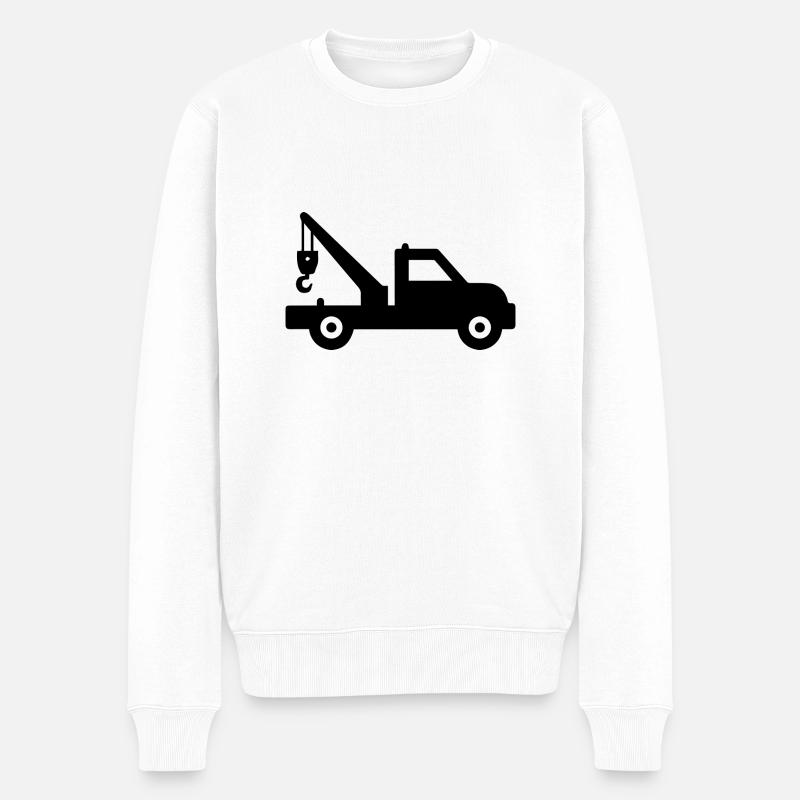 Der Abschleppwagen service 24h - Männer Premium Bio Pullover - Weiß