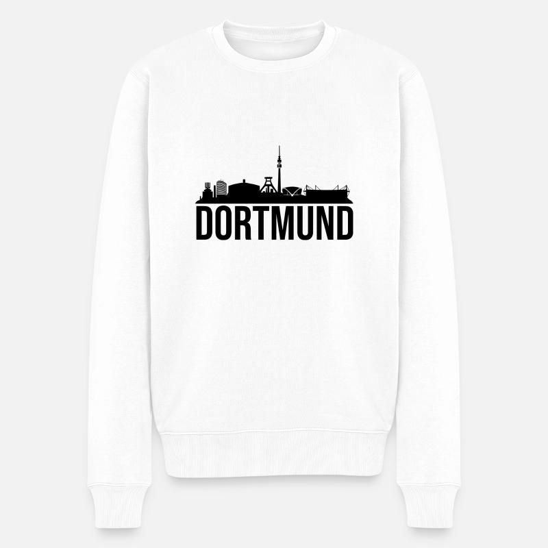 dortmund skyline black - Pull Premium bio Homme - blanc