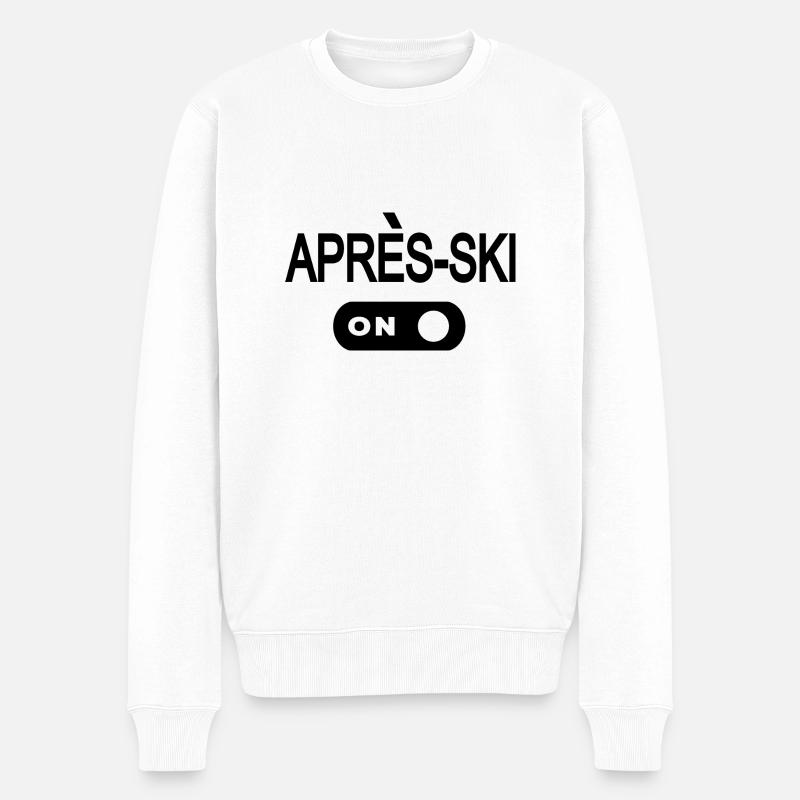 Ski Skiing Après-Ski - Pull Premium bio Homme - blanc
