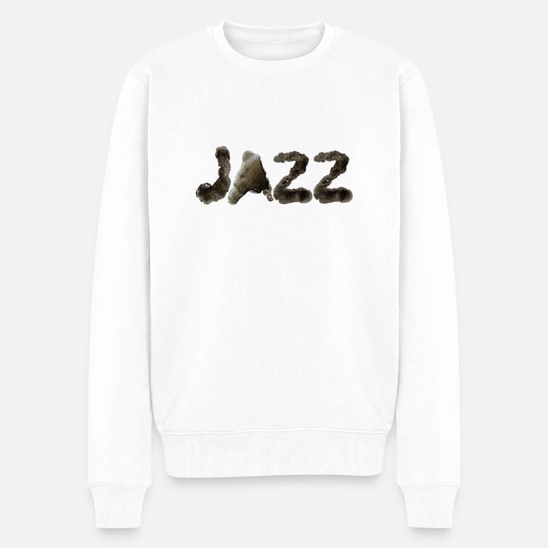Jazz - Männer Premium Bio Pullover - Weiß