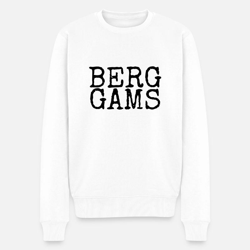 wandern Hobby berggams klettern geschenkidee alpen - Männer Premium Bio Pullover - Weiß