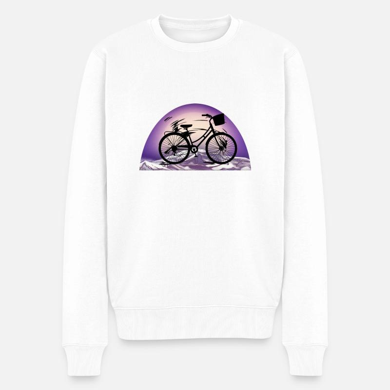 Vélo dans la nature - Pull Premium bio Homme - blanc