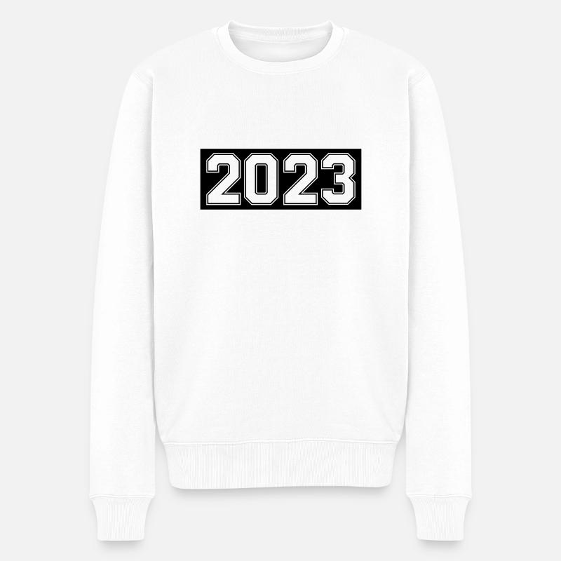 2023 - Männer Premium Bio Pullover - Weiß
