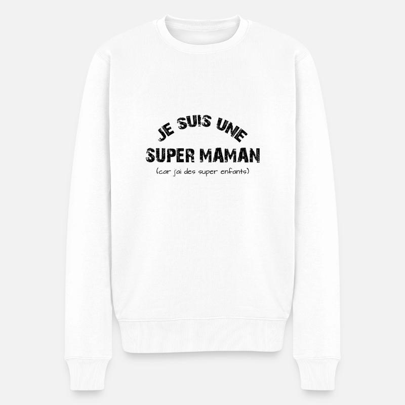 je suis une super maman - Pull Premium bio Homme - blanc
