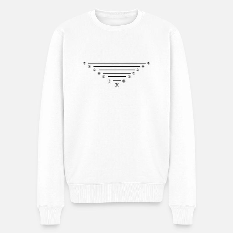 Bitcoin Trading Crypto Aktien - Männer Premium Bio Pullover - Weiß