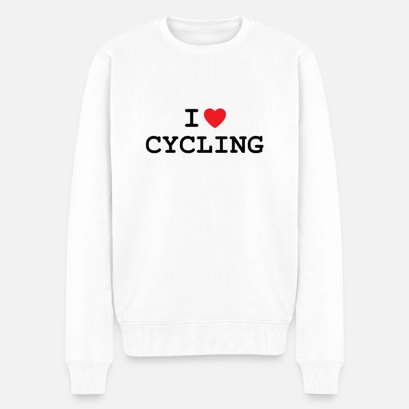 J’adore le vélo! - Pull Premium bio Homme - blanc