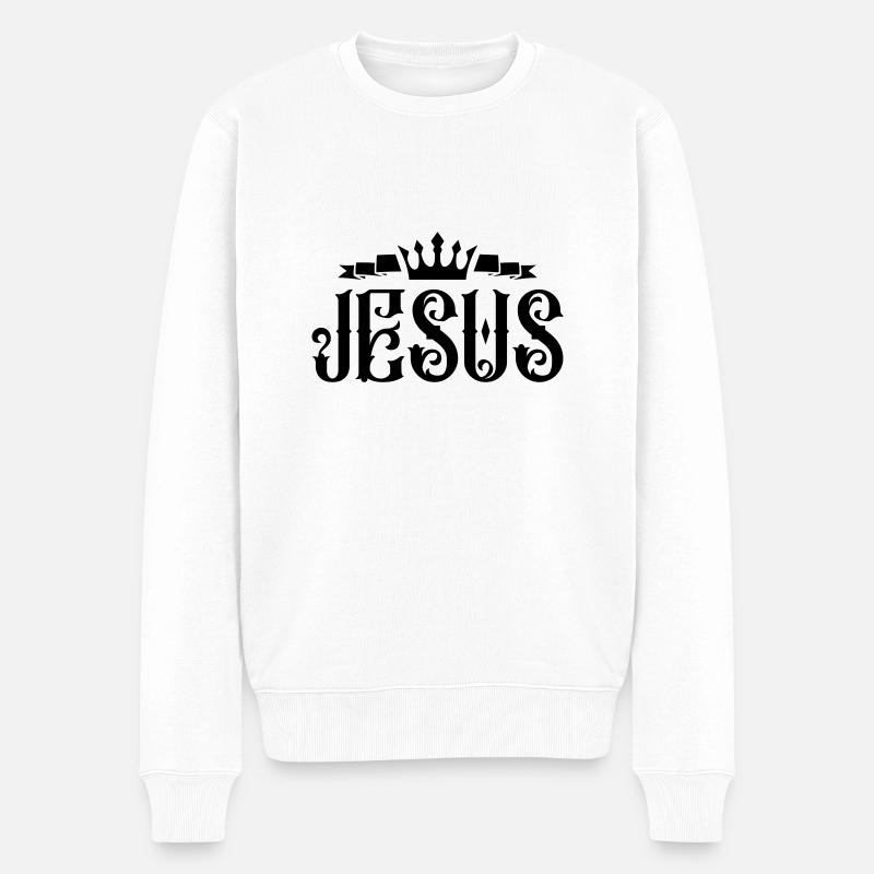 Jésus - Pull Premium bio Homme - blanc