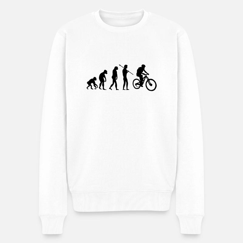 Biker Evolution - Men's Premium Organic Jumper - white