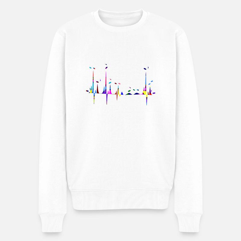 Stadt - Männer Premium Bio Pullover - Weiß