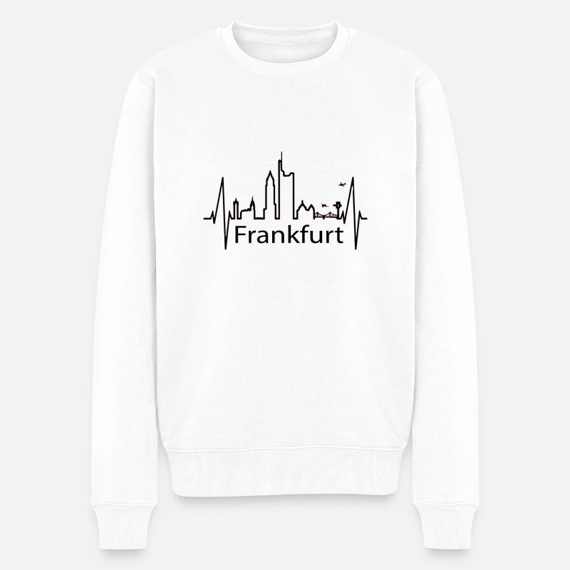 Frankfurt besser - Männer Premium Bio Pullover - Weiß