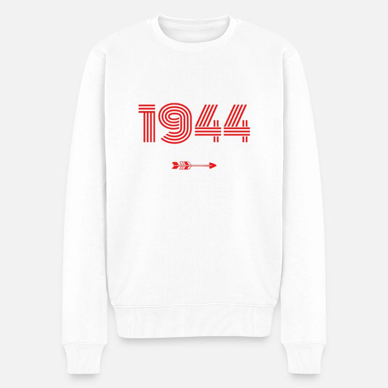 Jahrgang 1944 - Männer Premium Bio Pullover - Weiß