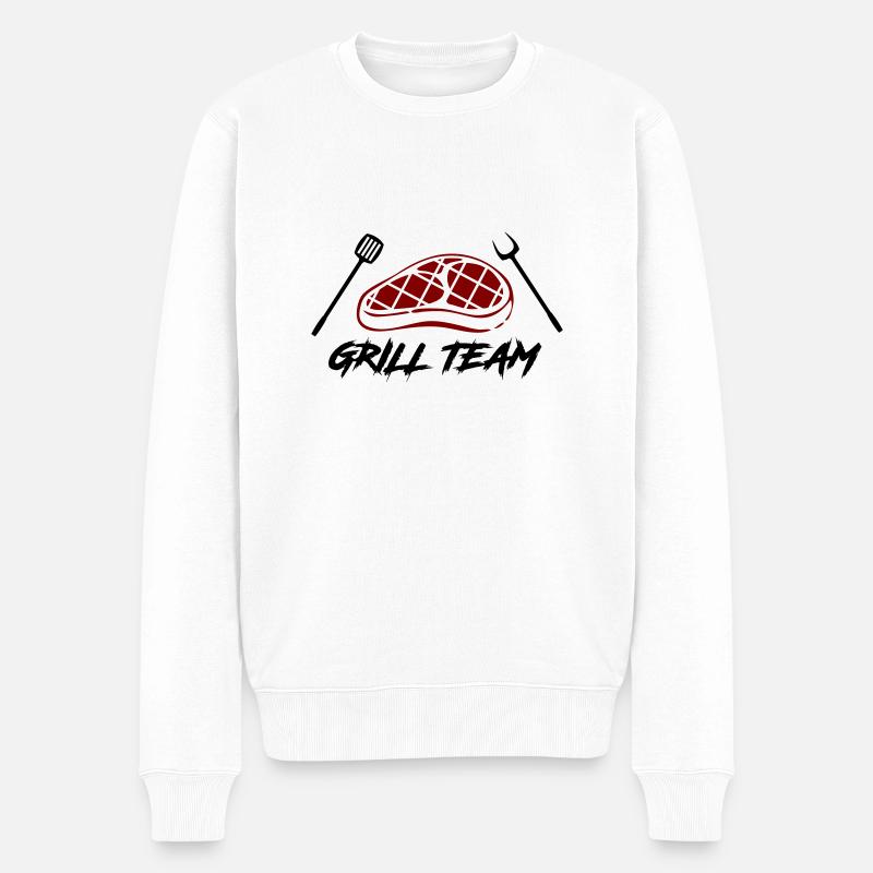 grill team - Männer Premium Bio Pullover - Weiß