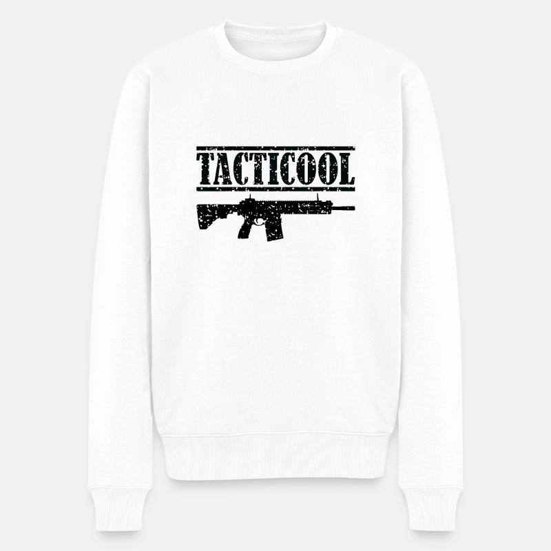 Tacticool Club - Pull Premium bio Homme - blanc