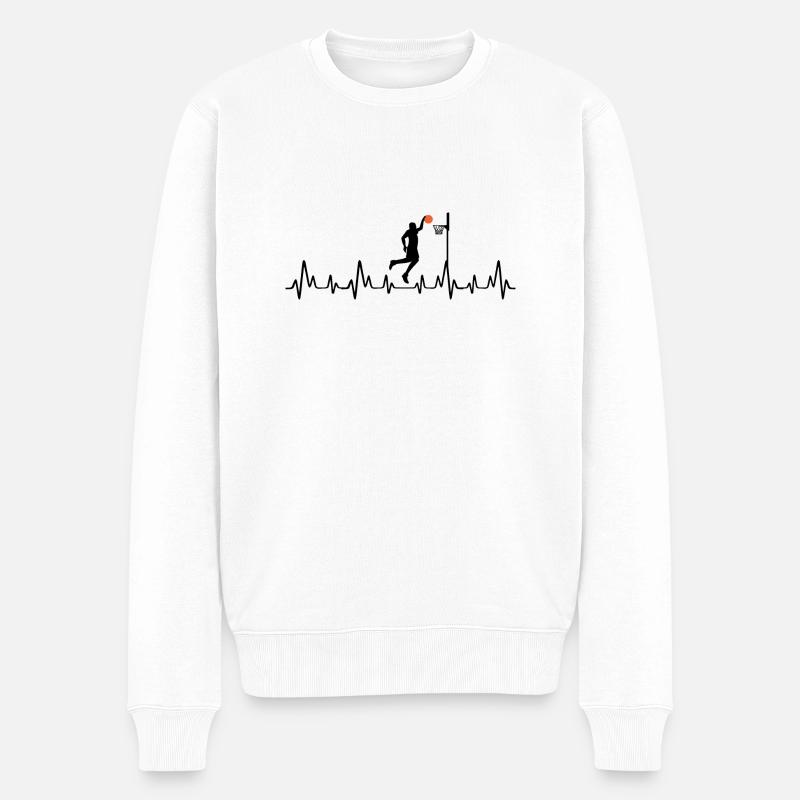 Basket-ball - Pull Premium bio Homme - blanc