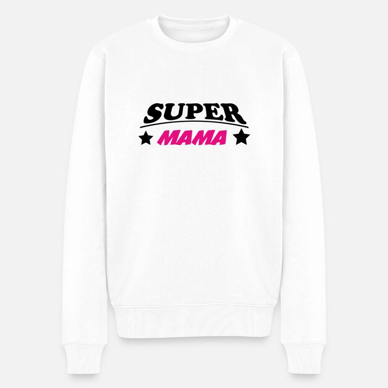 maman mother mama - Pull Premium bio Homme - blanc