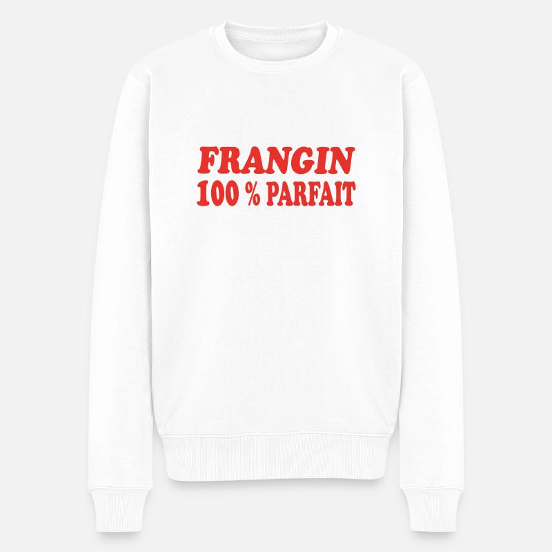 PERFEKTER BRUDER - Männer Premium Bio Pullover - Weiß