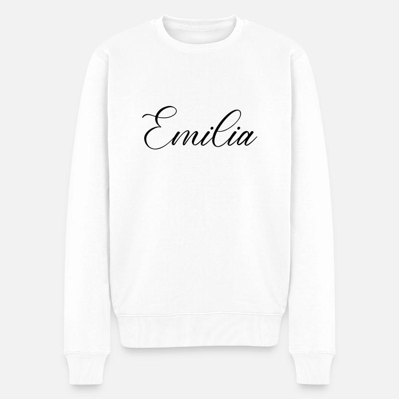 Nom Emilia - Pull Premium bio Homme - blanc