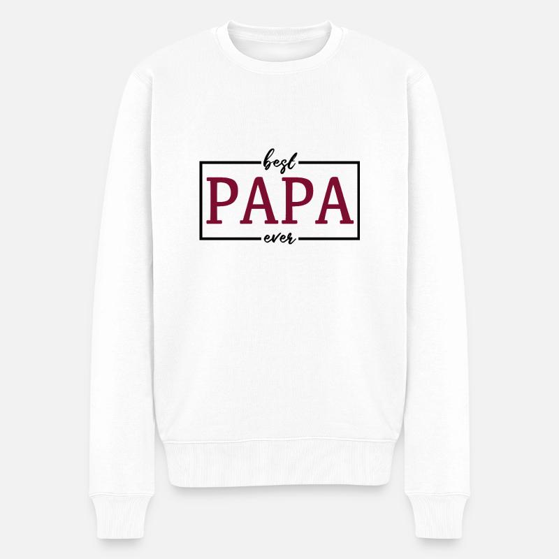 Le meilleur papa - Pull Premium bio Homme - blanc