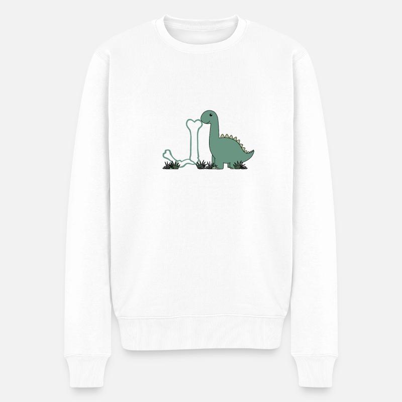Lettre J - Pull Premium bio Homme - blanc