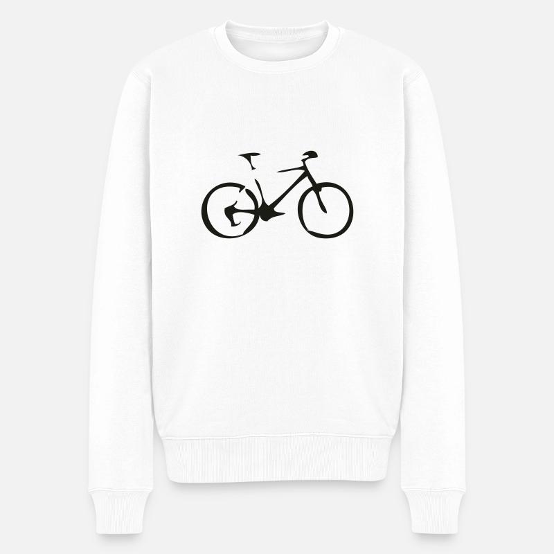 bike - Männer Premium Bio Pullover - Weiß