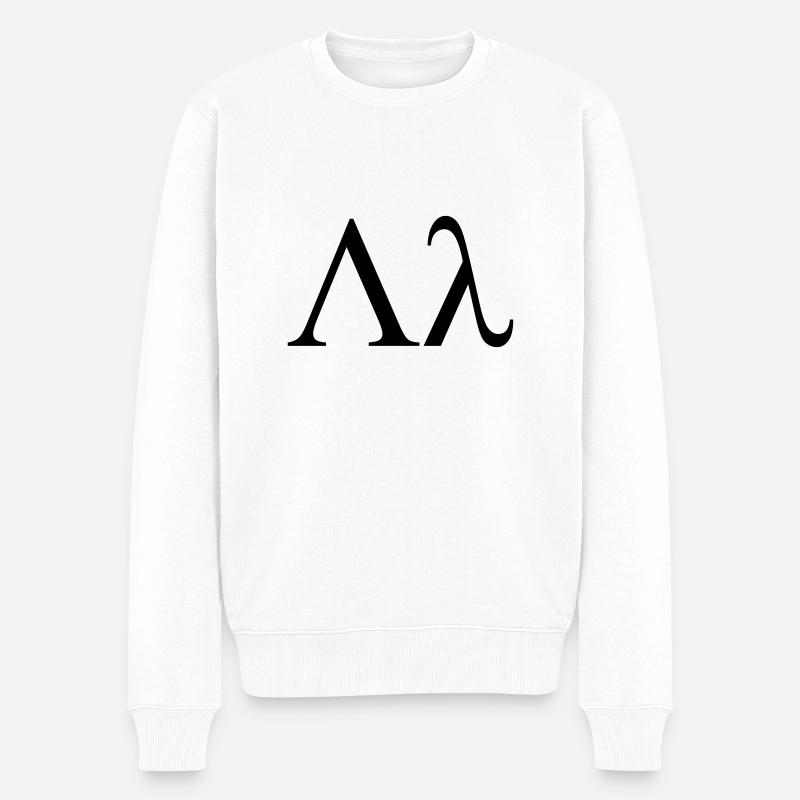 Lambda griechischen Buchstaben Bruderschaft von - Männer Premium Bio Pullover - Weiß