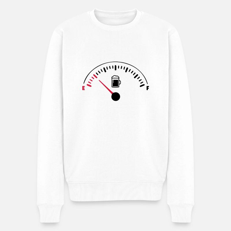 BEER EMPTY - Männer Premium Bio Pullover - Weiß