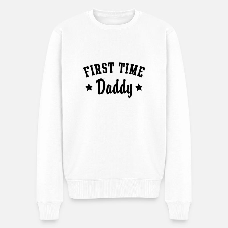PREMIÈRE FOIS PAPA - Pull Premium bio Homme - blanc